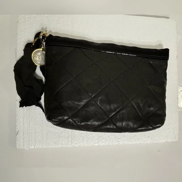 Lanvin Quilted  Black Leather pouch - Picture 2 of 12